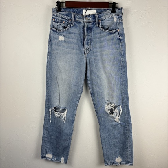 Mother The Tomcat Women's Jeans Size 27 The Confession Wash Distressed Blue - Picture 2 of 16